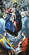 El Greco Madonna and Child with St.Marina and St.Agnes oil painting reproduction